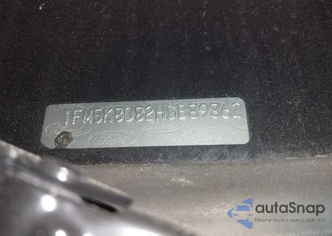 2017 Ford Explorer Xlt z USA, uszkodzony, nr VIN 1FM5K8D82HGB89862